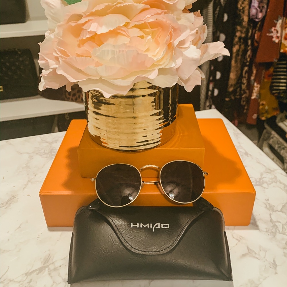 HMIAO round aviator sunglasses